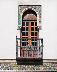 Image showing Balcony of a house in Seville