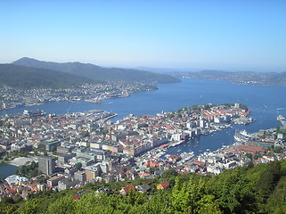 Image showing Bergen from Fløyen