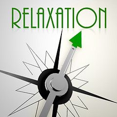 Image showing Relaxation on green compass