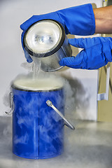 Image showing person with liquid nitrogen