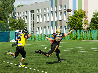 Image showing To reach the ball