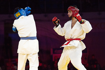 Image showing Gamidullaev R. (R) and Razavi R. (B) fight