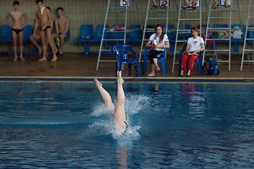 Image showing Into the pool