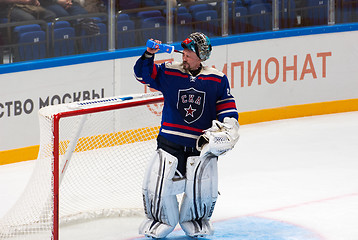 Image showing Maxim Sokolov (39) drink water