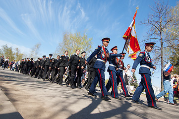 Image showing Scouts walking