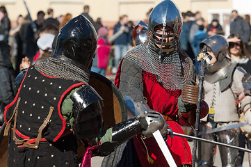 Image showing Knights battle