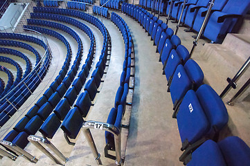 Image showing Numbered seats in row