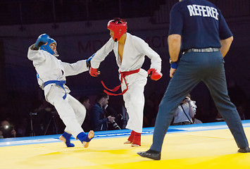 Image showing Tursunov S. (Red) vs Sagyn K. (Blue)