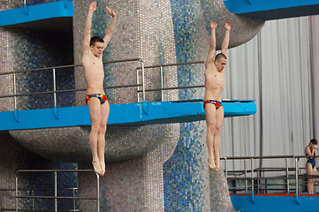 Image showing A. Molchanov and S. Nikolaev jump