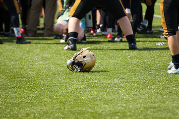 Image showing Helmet on the grass