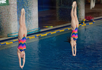 Image showing N. Aminieva and G. Sitnikova jump