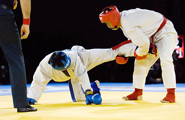 Image showing Tursunov S. (Red) and Sagyn K. (Blue) fight