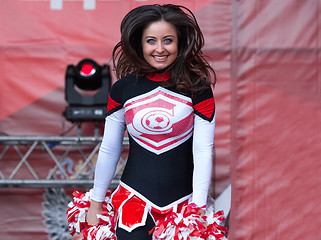 Image showing Cheerleader of Spartak team