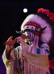 Image showing Indian man with flute