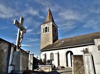 Image showing Church and cemetery