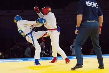 Image showing Tursunov S. (Red) and Sagyn K. (Blue)