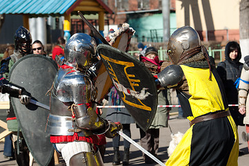 Image showing Swords and shields war