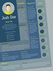 Image showing Modern cv resume template with steps design 