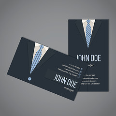 Image showing Business suit business card template