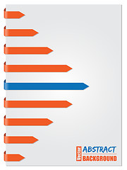 Image showing Blue & orange arrow brochure design