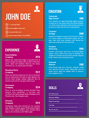 Image showing Metro design cv resume template