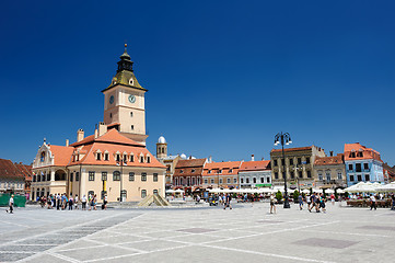 Image showing The old town hall and the council square, Brasov