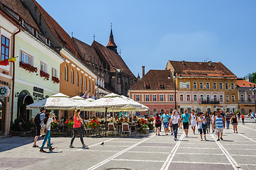 Image showing Black Church near the Council Square in Brasov, Romania