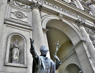 Image showing Pope John Paul II statue