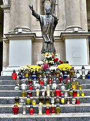 Image showing Pope John Paul II statue