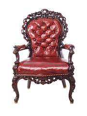 Image showing Classic leather luxury big boss chair