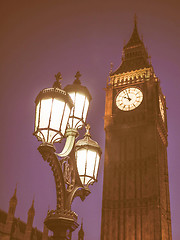 Image showing Retro looking Big Ben in London