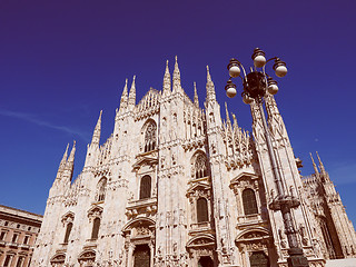 Image showing Retro look Milan Cathedral