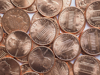 Image showing Dollar coins background