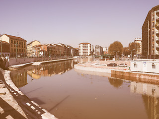 Image showing Retro looking Milan Darsena