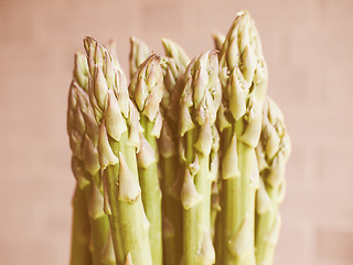 Image showing Retro looking Asparagus vegetable