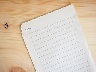 Image showing Blank note book page