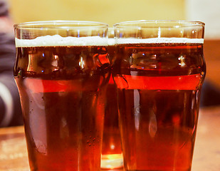 Image showing Retro look Beer pint