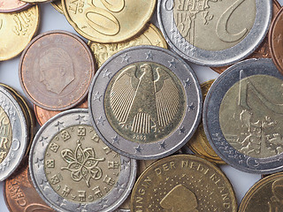 Image showing Euro coins