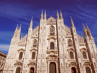 Image showing Retro look Milan Cathedral