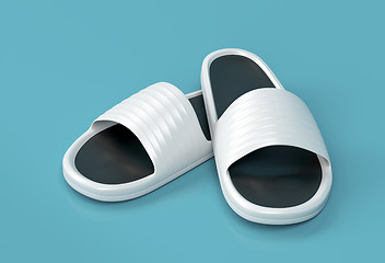 Image showing White slippers