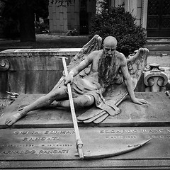 Image showing Old Cemetery statue