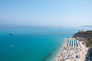 Image showing Top view of the church located on the island of Tropea, Calabria