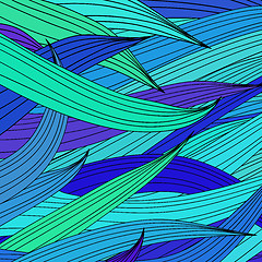 Image showing Abstract Colored Wave Pattern