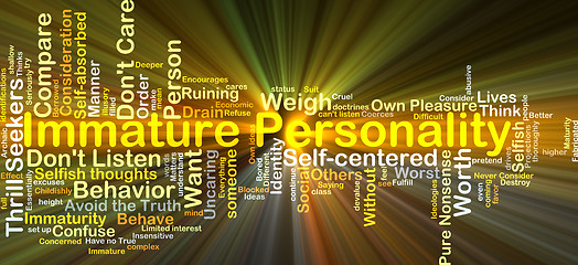 Image showing Immature personality background concept glowing