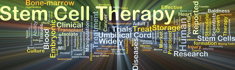 Image showing Stem cell therapy background concept glowing