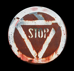 Image showing rundown STOP sign