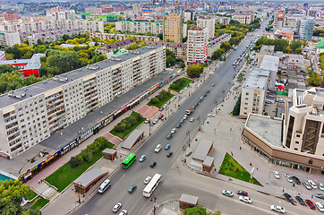 Image showing Respubliki and Gorkogo streets Intersection.Tyumen