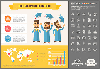 Image showing Education flat design Infographic Template