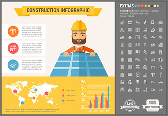 Image showing Construction flat design Infographic Template