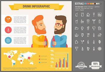 Image showing Drink flat design Infographic Template